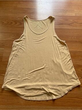 American Eagle Outfitters Yellow Scoop Tank Top